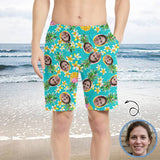 Hot Selling Custom Face Pineapple Personalized Photo Men's Elastic Beach Shorts