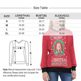 Custom Custom Face Blue Sweater for Family Long Sleeve Ugly Christmas Sweater Tops - YesCustom