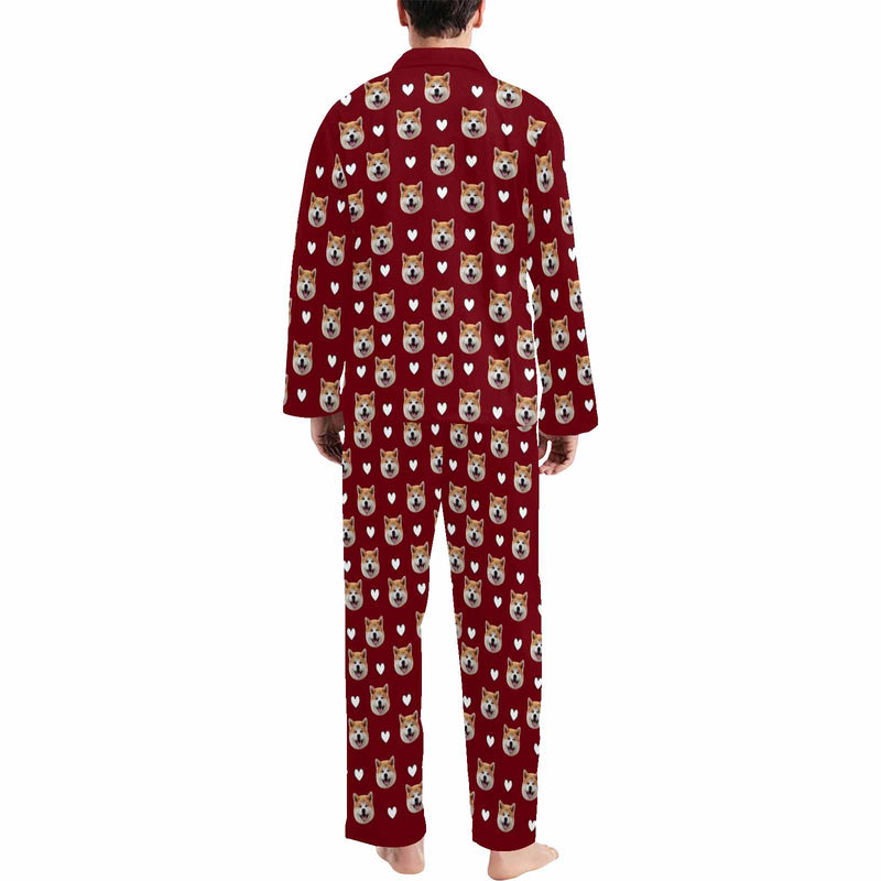 Custom Face Pajama Sets Pet Face on Men's Sleepwear Pajamas with Pet Picture