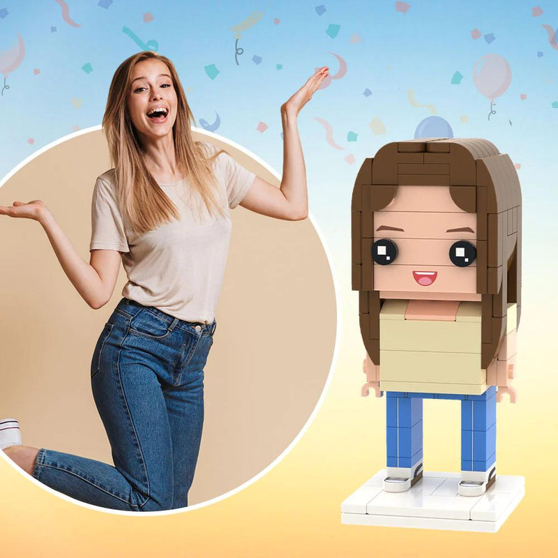 Full Body Customizable 1 Person Custom Brick Figures Small Particle Block Brick Me Figures Toy