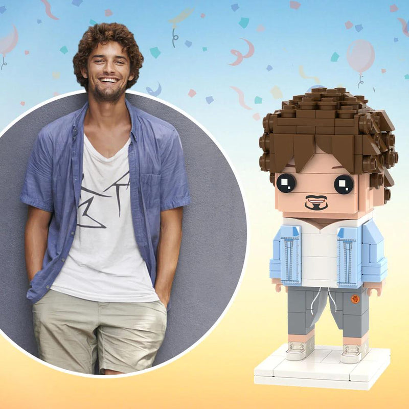 Custom Brick Figures 3D Preview Personalized Photo Brick Figures DIY Create Your Own Small Particle Block Toy