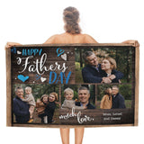 FacePajamas Beach Towel-2ML-SDS 31''x51'' Custom Photo Father's Day Double-faced Pile Beach Towel