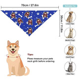 FacePajamas Pajama Pants& Bandana-2ML-SDS Custom Dog Face Dog Bone Pajama Pants and Pet Dog Bandana