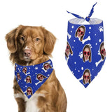 FacePajamas Pajama Pants& Bandana-2ML-SDS Custom Dog Face Dog Bone Pajama Pants and Pet Dog Bandana