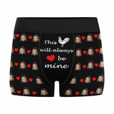 FacePajamas Men Underwear Custom Face Always Be Mine Men's Print Boxer Briefs Made for You Custom Underwear For Valentine's Day Gift