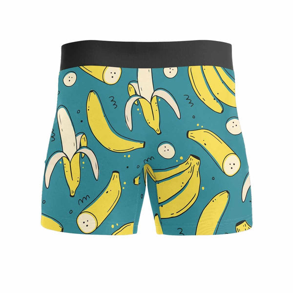 FacePajamas Men Underwear Custom Face Banana Element Men's All-Over Print Boxer Briefs Unique Underwear For Valentine's Day Gift