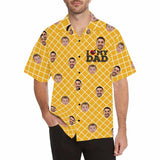 FacePajamas Hawaiian Shirt Custom Face Best Gift For Dad Men's All Over Print Hawaiian Shirt