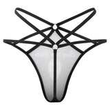 FacePajamas Women Underwear-1YN-SDS Custom Face Black Sexy Thongs T-Back Underwear for Women Personalized Women's G-String Panties