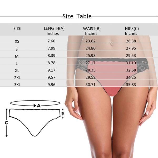 FacePajamas Women Underwear Custom Face Booty Underwear Personalized Photo Sexy Women's Lace Panty Honeymoon Gift Valentine's Day Gift