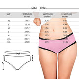 FacePajamas Women Underwear Custom Face Briefs Personalized Booty Belongs to You Panties Underwear with Photo Women's High-cut Briefs