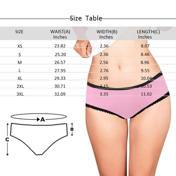 FacePajamas Women Underwear Custom Face Briefs Personalized Booty Belongs to You Panties Underwear with Photo Women's High-cut Briefs