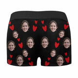 FacePajamas Men Underwear Custom Face Christmas Hat I Licked It Embrace Red Men's All-Over Print Boxer Briefs Unique Underwear For Valentine's Day Gift