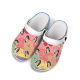 FacePajamas Hole Shoes-2ML-ZD Custom Face Cute Bear Colorful Kid's Hole Shoes Personalized Photo Clog Shoes Child Funny Slippers