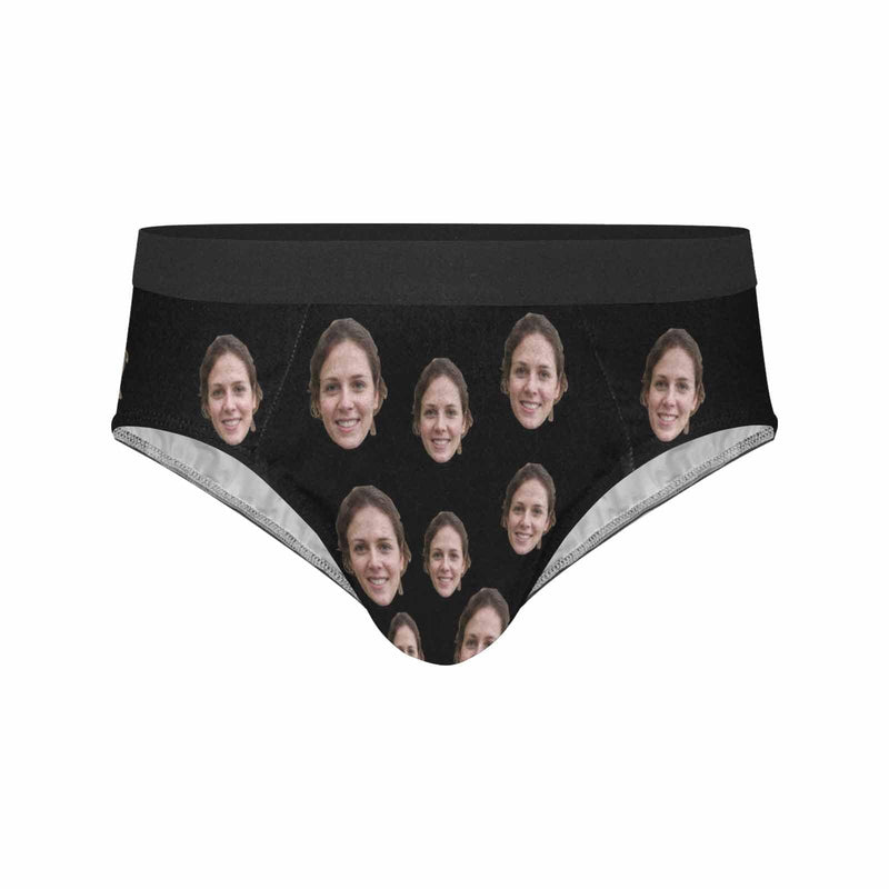 FacePajamas Men Underwear Custom Face For Lover Men's Mid Rise Briefs Personalized Underwear With Photo or Image For Valentine's Day Gift