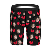 FacePajamas Sports Briefs-2GG-SDS Custom Face Heart Men's Sports Boxer Briefs Put Your Face on Custom Underwear For Valentine's Day Gift