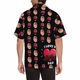 FacePajamas Hawaiian Shirt Custom Face I Love You Dad Men's All Over Print Hawaiian Shirt