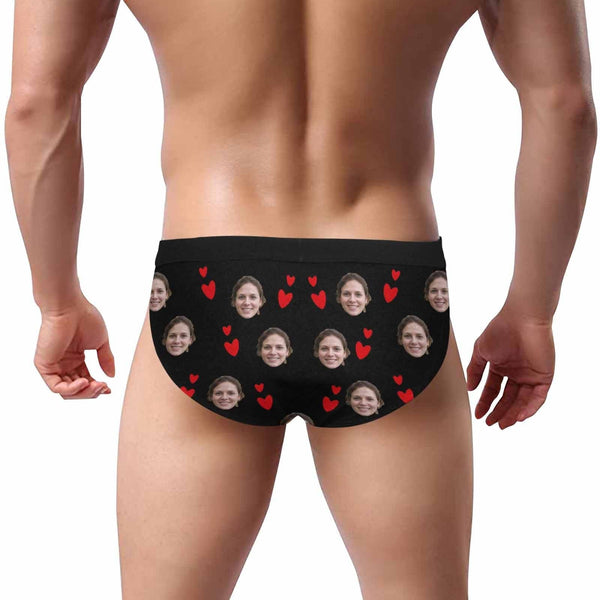 FacePajamas Men Underwear Custom Face It's Mine Men's Mid Rise Briefs Put Your Face on Personalized Underwear Unique Valentine's Day Gift