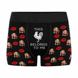 FacePajamas Men Underwear Custom Face Lip Cock Men's Boxer Briefs Print Your Own Personalized Photo Boxers Underwear For Valentine's Day Gift