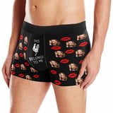 FacePajamas Men Underwear Custom Face Lip Cock Men's Boxer Briefs Print Your Own Personalized Photo Boxers Underwear For Valentine's Day Gift