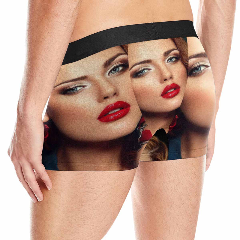 FacePajamas Men Underwear Custom Face Men's?Undies Look at You Men's Boxer Briefs Design Your Own Custom Underwear For Valentine's Day Gift