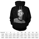 FacePajamas Hoodie-2WH-SDS Custom Face&Text Hoodie Galaxy Black Hoodie with Design Over Size Hooded Pullover Personalized Big Face Loose Hoodie Top Outfits