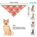 FacePajamas Pajama Pants& Bandana-2ML-SDS Custom Face White Heart Pink Background Pajama Pants and Pet Dog Bandana