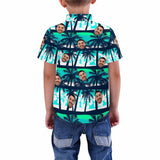 FacePajamas Hawaiian Shirt Custom Photo Hawaiian Shirts Photo Coconut Tree Unisex & Teenage Hawaiian Shirt Face Shirt Birthday Gift