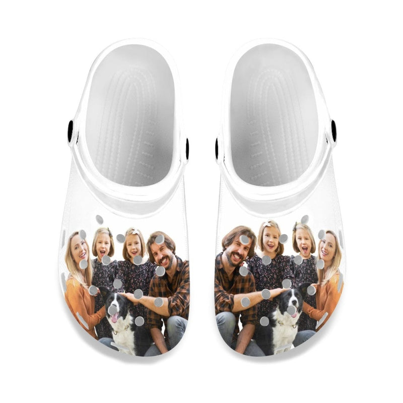 FacePajamas Hole Shoes-2ML-ZD Custom Photo Hole Shoes Personalized Photo Clog Shoes Unisex Adult Funny Slippers (DHL is not supported)