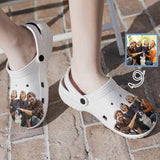 FacePajamas Hole Shoes-2ML-ZD Custom Photo Hole Shoes Personalized Photo Clog Shoes Unisex Adult Funny Slippers (DHL is not supported)