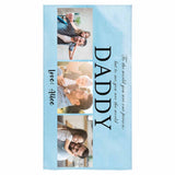 FacePajamas Bath Towel Custom Photo&Name My Daddy Bath Towel 30inx56in Beach Towel Kids Towel Pool Towel Camp Towel