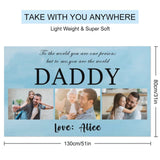 FacePajamas Beach Towel-2ML-SDS Custom Photo&Name My Daddy Beach Towel Quick-Dry, Sand-Free, Super Absorbent, Non-Fading, Beach&Bath Towel Beach Blanket Personalized Beach Towel