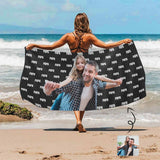 FacePajamas Beach Towel-2ML-SDS Custom Photo PAPA Beach Towel Quick-Dry, Sand-Free, Super Absorbent, Non-Fading, Beach&Bath Towel Beach Blanket Personalized Beach Towel