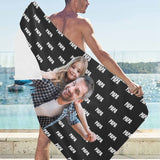 FacePajamas Beach Towel-2ML-SDS Custom Photo PAPA Beach Towel Quick-Dry, Sand-Free, Super Absorbent, Non-Fading, Beach&Bath Towel Beach Blanket Personalized Beach Towel