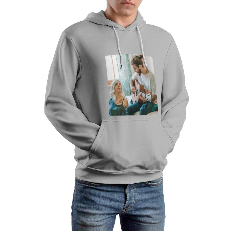 FacePajamas Hoodie-2WH-SDS Custom Photo Plus Size Hoodie with Pictures on It Black?Hoodie?with?Design Personalized Face Unisex Loose Hoodie Custom Top Outfits