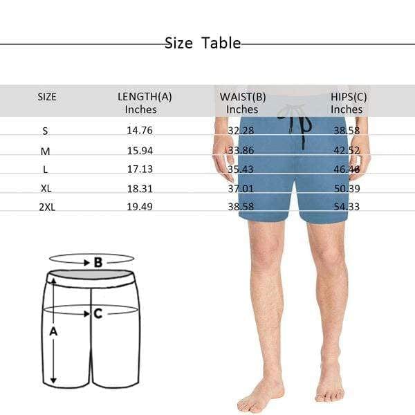 FacePajamas Swim Shorts Custom Photo Red Mouth Men's Quick Dry Swim Shorts Personalized I Love My Girlfriend Swim Trunks with Sweet Pictures