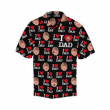 FacePajamas Hawaiian Shirt Custom Print Hawaiian Shirt with Face I Love You Dad Personalized Photo Tropical Printing Aloha Shirt