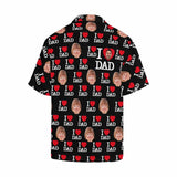 FacePajamas Hawaiian Shirt Custom Print Hawaiian Shirt with Face I Love You Dad Personalized Photo Tropical Printing Aloha Shirt