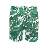 FacePajamas Swim Shorts Custom Swimming Trunks with Face Personalized Green Leaves Men's Quick Dry Swim Shorts for Holiday