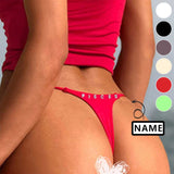 FacePajamas Women Underwear-1YN-SMT Custom Thong Panties with Name Personalized Crystal 26 Initial DIY Letter Underwear for women Waist Chain Body Jewelry Gifts for Her(DHL is not supported)