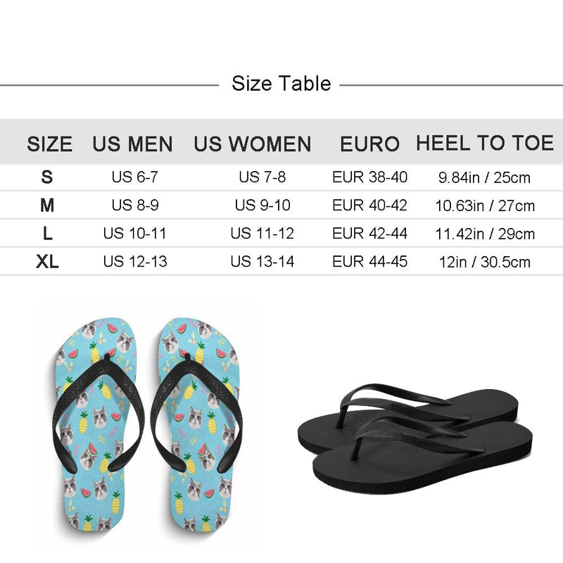 FacePajamas Flip flops Custom Two Photos Interesting Personlized Flip Flops For Both Man And Woman Funny Gift