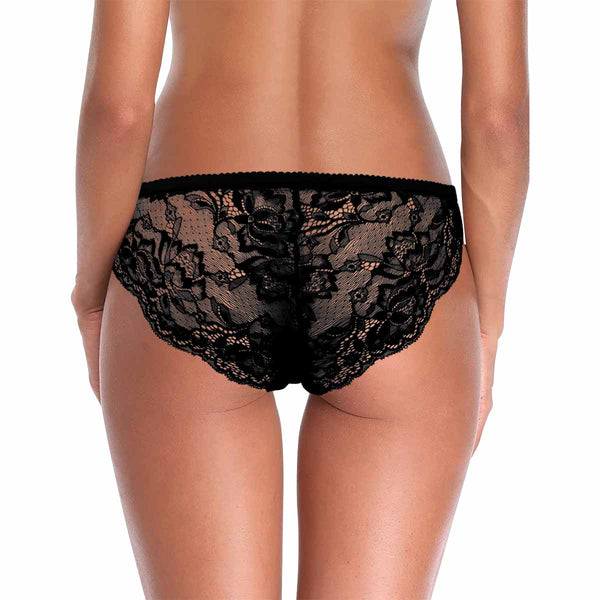 FacePajamas Women Underwear Custom?Womens?Panties Personalized Face Property Sexy Underwear Women's Lace Panty Honeymoon Gift Valentine's Day Gift