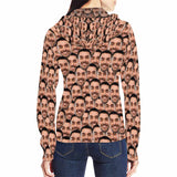 FacePajamas Hoodie-Full Zip-W ¡¾Discount - limited time¡¿Custom Face Women's All Over Print Full Zip Hoodie Personalized Husband Seamless Face Hoodie
