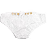 FacePajamas Women Underwear-1YN-SMT Gold letters / White / M£¨Below 60KG£© Custom Letters Name Sexy Transparent Lace Women's Low Rise Triangle Pants Underwear T-pants Personalized Gift(DHL is not supported)