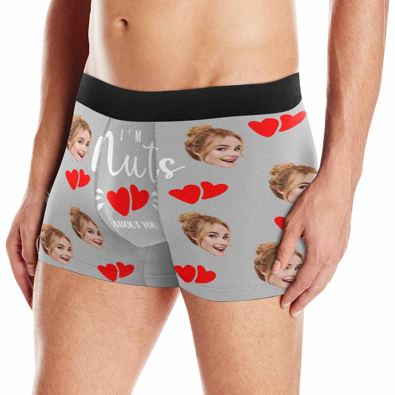 FacePajamas Men Underwear Gray / XS Custom Face Best Love Men's Boxer Brief Made for You Custom Underwear For Valentine's Day Gift