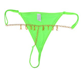 FacePajamas Women Underwear-1YN-SMT Green / 1-10 letters Personalized Name Thong Waist Body Jewelry Custom Letter Charm G-String Panties Women Body Chain Lingerie Gift For Her(DHL is not supported)