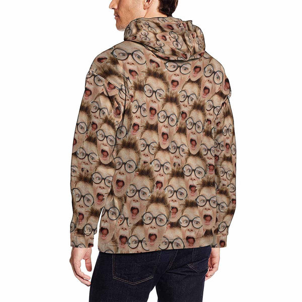 FacePajamas Hoodie [High Quality] Custom Boy Face Men's All Over Print Hoodie