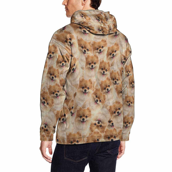 FacePajamas Hoodie [High Quality]Custom Dog Seamless Face Men's All Over Print Hoodie