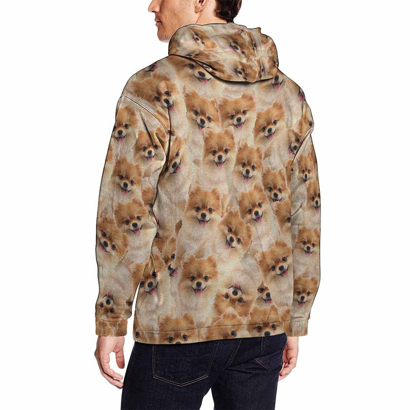 FacePajamas Hoodie [High Quality]Custom Dog Seamless Face Men's All Over Print Hoodie