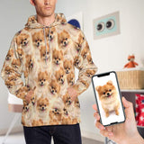 FacePajamas Hoodie-W Men / S [High Quality] Custom Pet Seamless Face Women's Hoodie with Pocket Personalized Gifts for Her