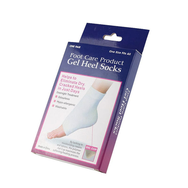 FacePajamas Heel Socks Moisturizing Gel Heel Sleeves Gel Lined Fuzzy Toeless Spa Socks for Cracked Heels